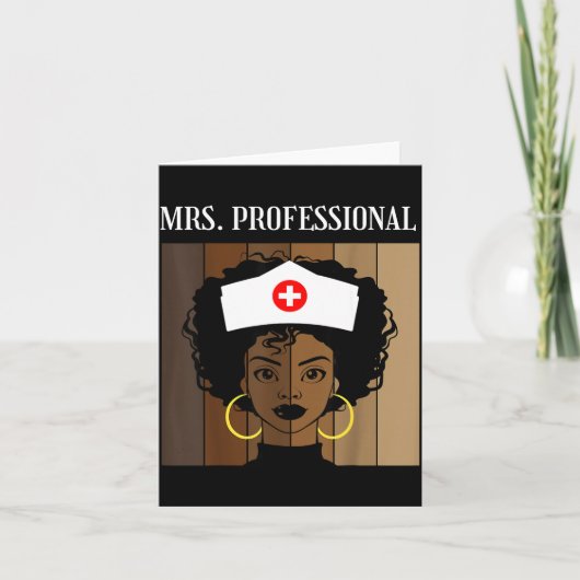 Mrs Professional Nursing Degree Nurse Profession B Kaart (Voorkant)