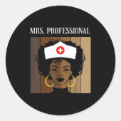 Mrs Professional Nursing Degree Nurse Profession B Ronde Sticker (Voorkant)