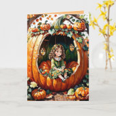 Mrs Pumpkin-Eater Note Kaart (Gele Bloem)