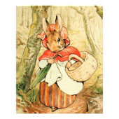 Mrs Rabbit gaat naar de markt van Beatrix Potter Foto Afdruk (Voorkant)