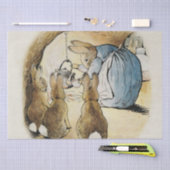 Mrs. Rabbit Pours Tea beroemd gemaakt door Beatrix Tissuepapier (Craft)