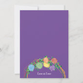 Mrs Rainbow Flowers lesbische bruiloft nodigen Paa Kaart (Achterkant)