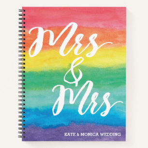 Mrs Rainbow Lesbian Wedding Notitieboek