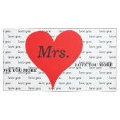 Mrs Red Hearts Love Kussensloop (Voorkant-Links)