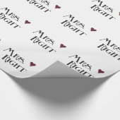 Mrs Right Cadeaupapier (Hoek)