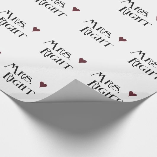 Mrs Right Cadeaupapier (Hoek)