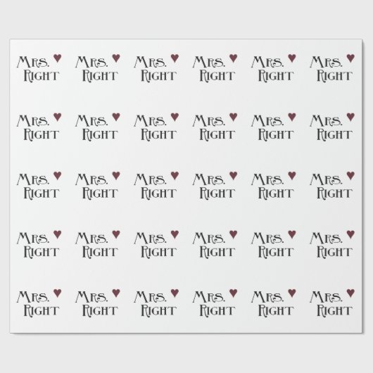 Mrs Right Cadeaupapier (Vlak)