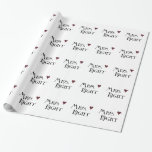 Mrs Right Cadeaupapier<br><div class="desc">Mevrouw Rechtse vrouw relaties typografie met hart</div>
