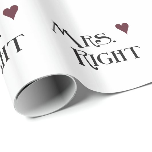 Mrs Right Cadeaupapier (Rol Hoek)