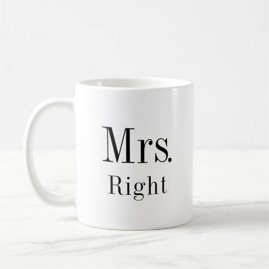 Mrs. Right en Mrs. Always Right Wife Koffiemok (Links)