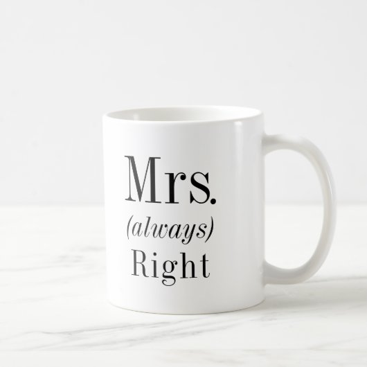 Mrs. Right en Mrs. Always Right Wife Koffiemok (Rechts)