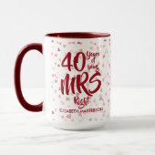 Mrs Right Fun 40th Ruby Wedding Jubileum Mok (Links)