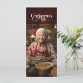 Mrs Santa Baking Cake Menu (Staand voorkant)