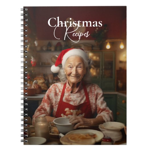 Mrs Santa Baking Cake Notitieboek (Voorkant)