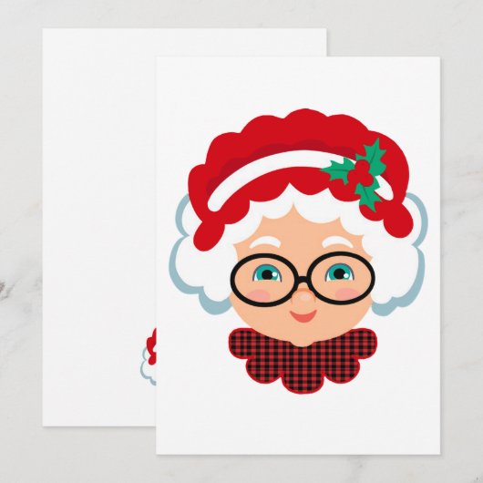 Mrs Santa Claus Christmas Kaarten (Voorkant / Achterkant)