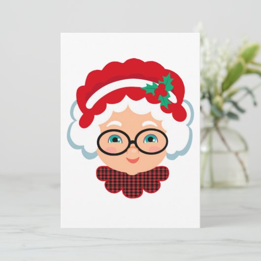 Mrs Santa Claus Christmas Kaarten (Staand voorkant)