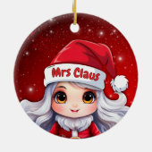 Mrs Santa Claus 🤶🎄 Keramisch Ornament (Achterkant)