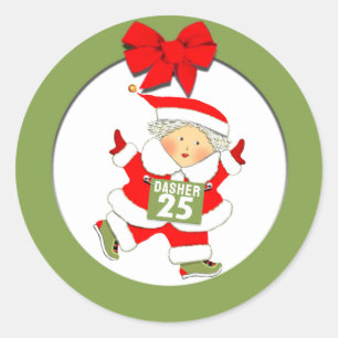 Mrs Santa Runner Racing Ronde Sticker