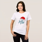Mrs Santa Womens Christmas Shirt - Couples Tee (Voorkant volledig)
