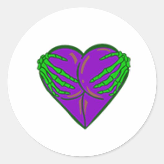 Mrs Skelly Butt Ronde Sticker (Voorkant)