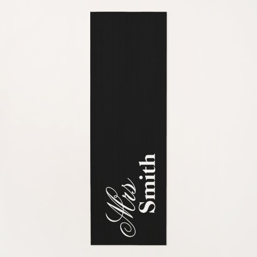 Mrs Smith Black Yogamat (Voorkant)