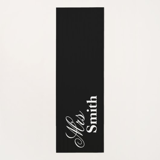 Mrs Smith Black Yogamat (Achterkant)