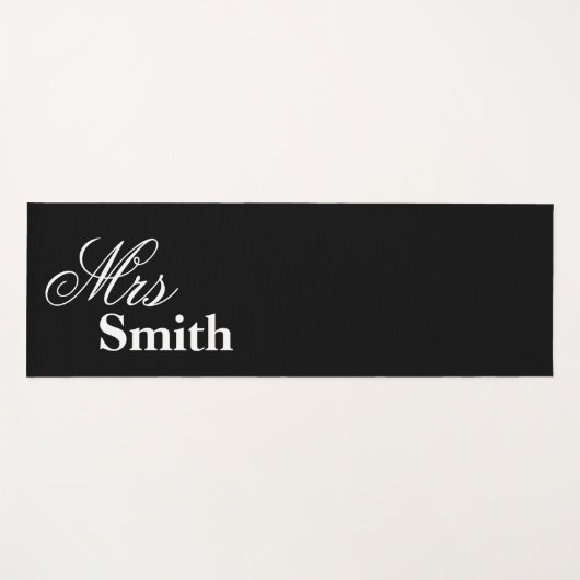 Mrs Smith Black Yogamat (Voorkant (horizontaal))