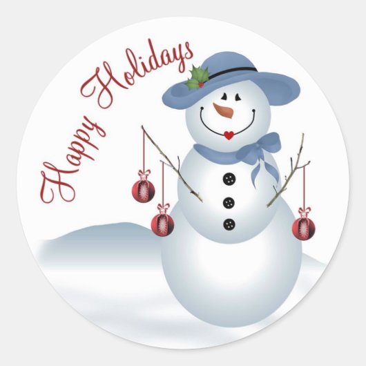 Mrs Snowman Sticker (Voorkant)