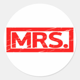Mrs Stamp Ronde Sticker