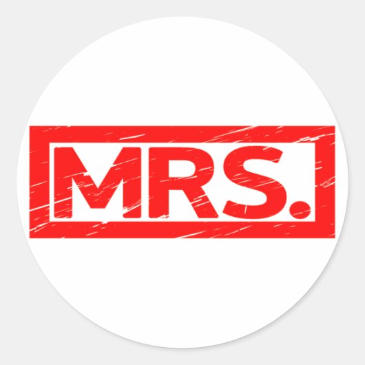 Mrs Stamp Ronde Sticker (Voorkant)