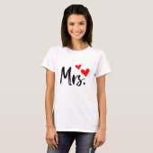Mrs T-Shirt - Schattigee vrouw cadeau met rood har (Voorkant volledig)