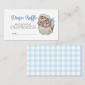 Mrs Tiggy Winkle Baby Shower Diaper Raffle Informatiekaartje (Voorkant / Achterkant)