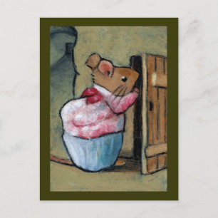 MRS TITTLEMOUSE (in oliepastel) Na B. Potter Briefkaart