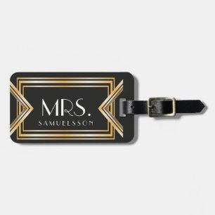 Mrs travel Bagagelabel   Gatsby geïnspireerd