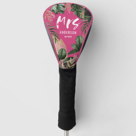 Mrs. tropische botanische giroze typografie golfheadcover