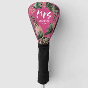 Mrs. tropische botanische giroze typografie golfheadcover