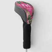 Mrs. tropische botanische giroze typografie golfheadcover (Schuin)