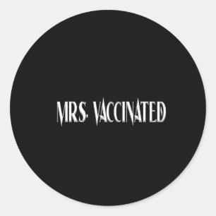 Mrs Vaccinated Ronde Sticker