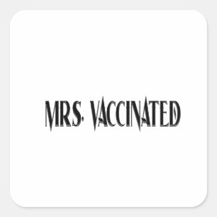 Mrs Vaccinated Vierkante Sticker