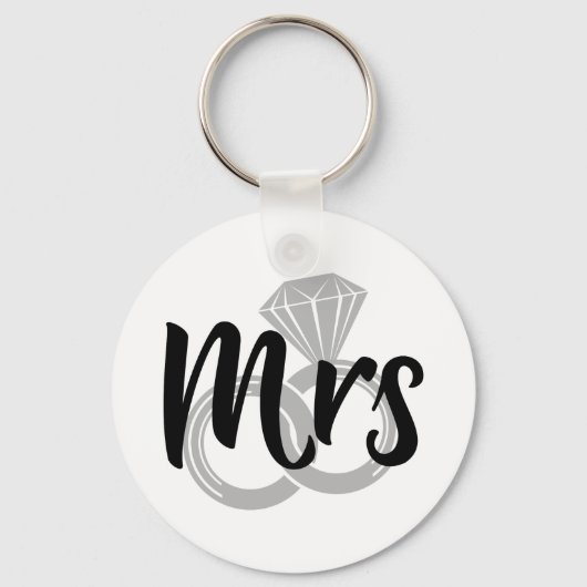 Mrs Wedding Bride getrouwd Sleutelhanger (Voorkant)
