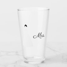 Mrs Wedding drink glas