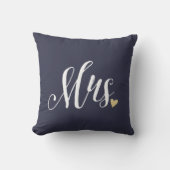 Mrs Wedding en Jubileum Blue Kussen (Voorkant)