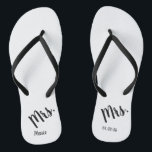 Mrs Wedding Honeymoon Teenslippers<br><div class="desc">Perfect voor de huwelijksreis</div>
