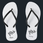 Mrs Wedding Honeymoon Teenslippers<br><div class="desc">Perfect voor de huwelijksreis</div>