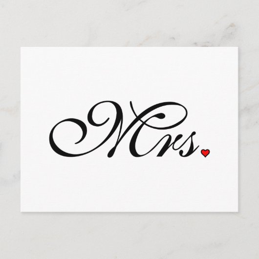 Mrs Wife Bride Zijn nieuwe widen Briefkaart (Voorkant)