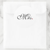 Mrs Wife Bride Zijn nieuwe widen Ronde Sticker (Tas)