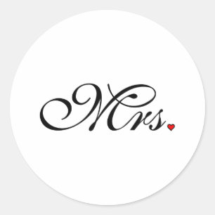 Mrs Wife Bride Zijn nieuwe widen Ronde Sticker