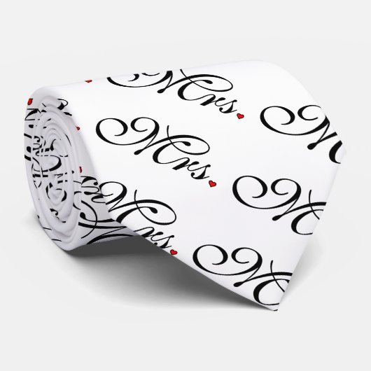 Mrs Wife Bride Zijn nieuwe widen Stropdas (Opgerold)
