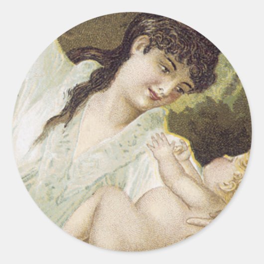 Mrs Winslow's kalmerende siroop, voor kinderen Ronde Sticker (Voorkant)