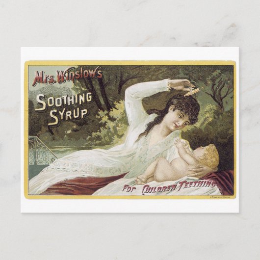 Mrs Winslows Soothing Syrup for Teething Baby's Briefkaart (Voorkant)